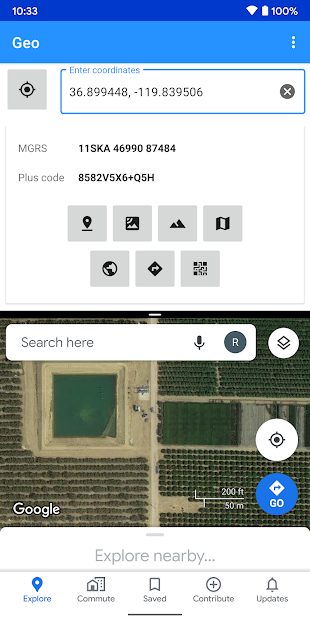Screenshot 3 Geo: convertir coordenadas GPS android