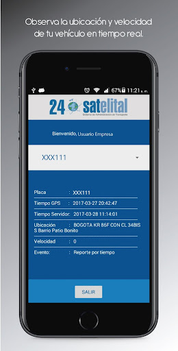 Android application 24Satelital screenshort