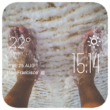 Foot weather widget/clock icon