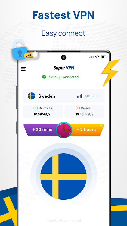 Sweden VPN: Get Sweden IP - New - (Android)