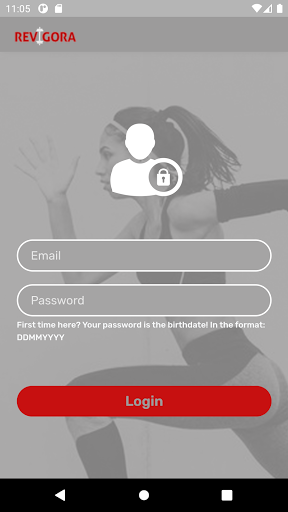 Android application Revigora Fitness screenshort
