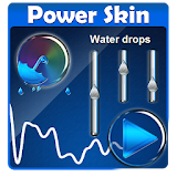 Water drops Poweramp Skin icon