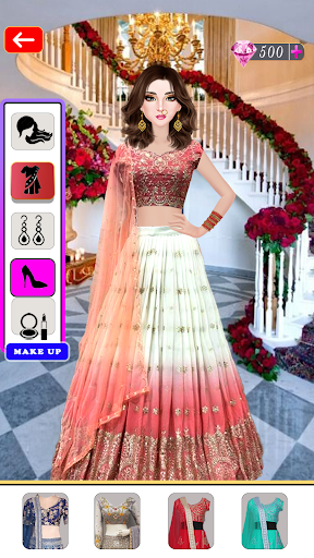 Android application Wedding Dress up Makeup Games screenshort