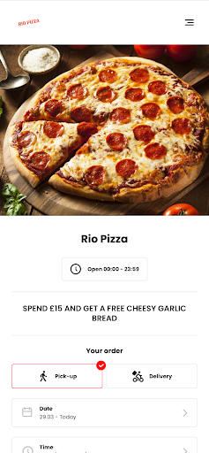 Android application Rio Pizza screenshort
