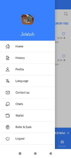 Android application JioWash screenshort