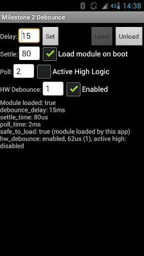 Android application Milestone 2 Debounce screenshort