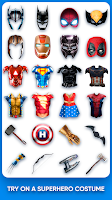 screenshot of Superhero costume creator
