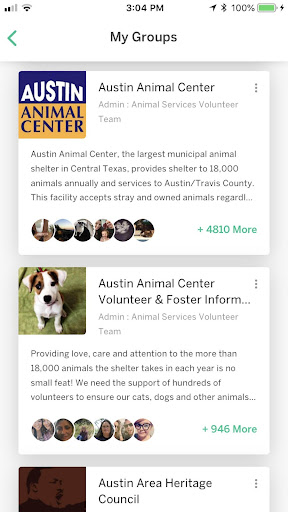 Android application GivePulse screenshort