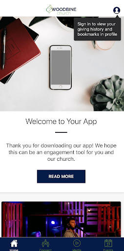 Android application Woodbine Church screenshort
