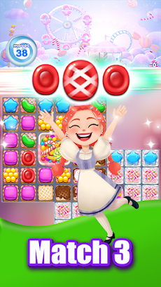 Candy Go Round:キャンディマッチ3パズルゲームのおすすめ画像1