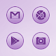 Bubble Gum Violet Icons Baixe no Windows