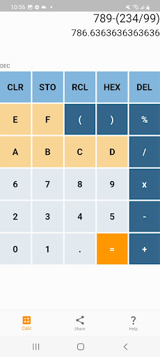 Octo Calc Screen 2