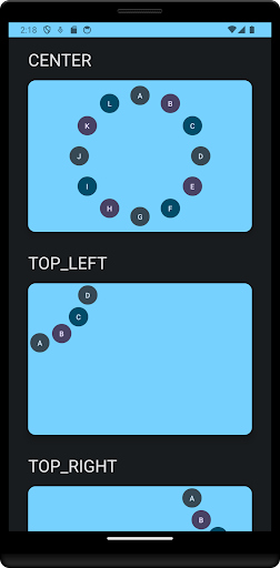 Compose ArcLayout Demo Screen 3