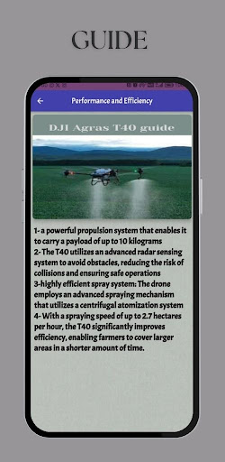 DJI Agras T40 drone guide Screen 3