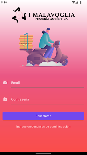 Android application pedidos imalavoglia screenshort
