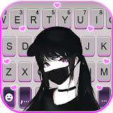 Cool Girl Mask Keyboard Background icon