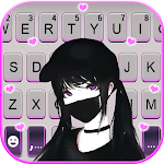 Cool Girl Mask Keyboard Background Apk