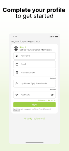 Android application LetsAllDoGood Next Gen screenshort