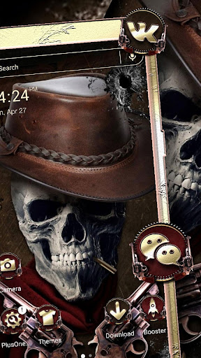 Android application Cowboy Skull Launcher Theme screenshort