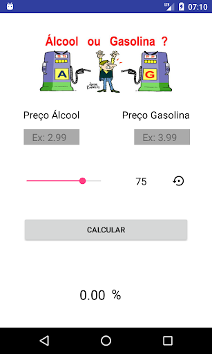 Android application Alcool ou Gasolina screenshort