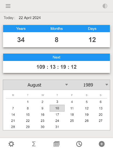 Screenshot of Age Calculator Pro