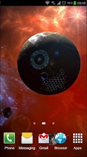 Captura de tela do Space Symphony 3D Pro LWP