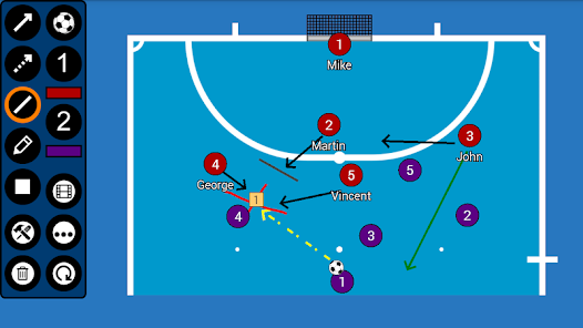 Pizarra táctica entrenador Fútbol sala