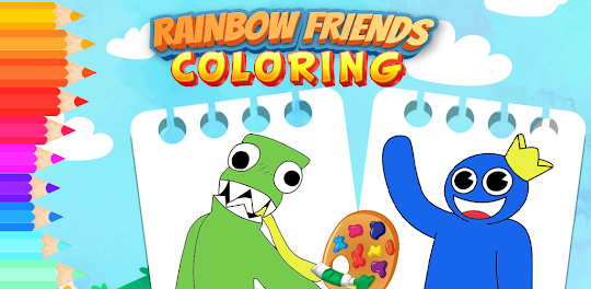 Rainbow Friends - Blue en 2023  Libros para pintar, Dibujos, Dibujos para  colorear