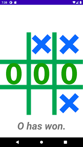 Android application Tic Tac Toe screenshort