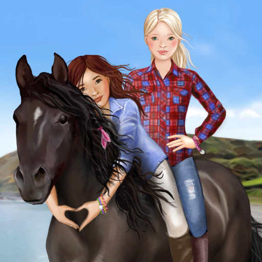 Horse and rider dressing fun Logo