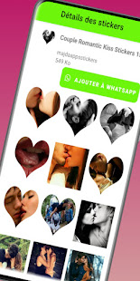 Couple Romantic Kiss Stickers version 1 APK screenshots 3