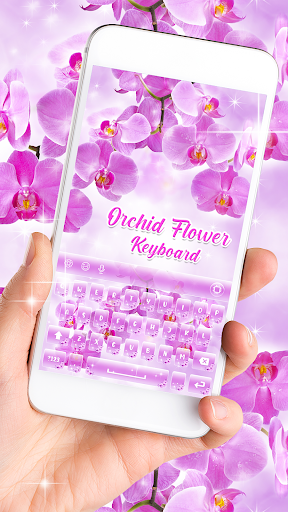 Orchid Flower Keyboard Screen 3