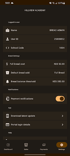 School Bakery: Bread Sales Screen 3