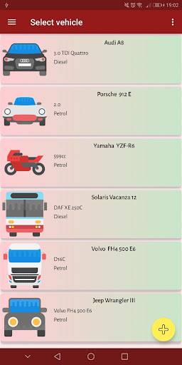 Android application Fuel Manager screenshort