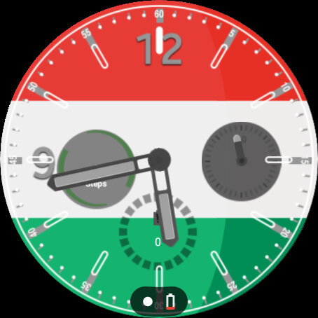 Android application Hungary Flag Watchface screenshort
