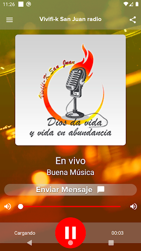 Android application Vivifi-k San Juan radio screenshort
