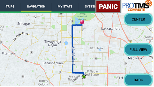 PROTMS-COMMUTE DRIVER APP Screen 2