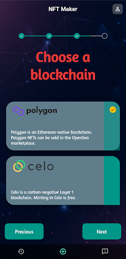 NFT Maker - Token Creator Screen 2