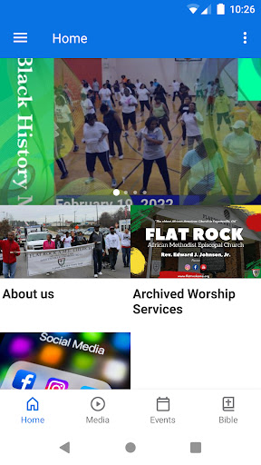 Android application Flat Rock AME Fayetteville screenshort