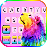 Cover Image of Download Colorful Lion Keyboard Backgro  APK