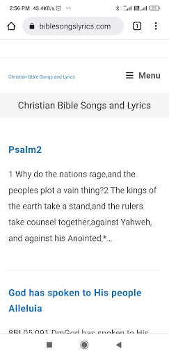 Android application Bible Prayers Songs Lyrics screenshort