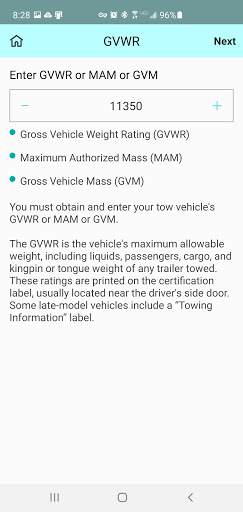 RV Tow Check Screen 3