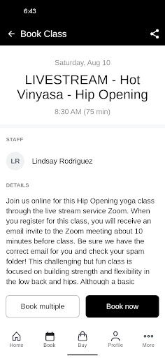 Screenshot of Ember Hot Yoga