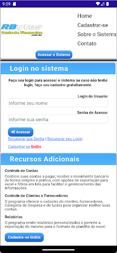 Android application RBytes Controle Financeiro screenshort