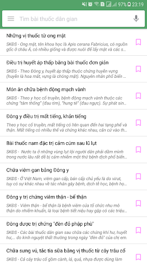 Android application Bài thuốc dân gian - Hay và Bổ screenshort
