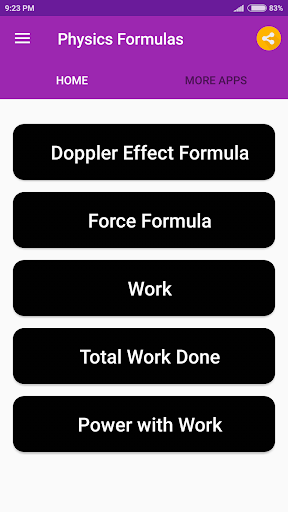 Physics Formulas Screen 2