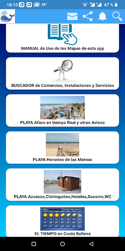 Android application Costa Ballena. Playa, Turismo, screenshort