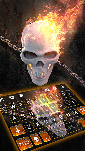 Android application Skull Chain Fire Keyboard Back screenshort