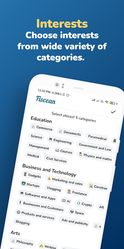 Android application Fiscean - The Social Files App screenshort