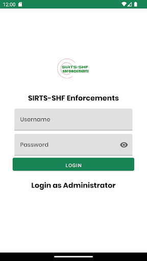 Android application SIRTS-SHF Enforcements screenshort